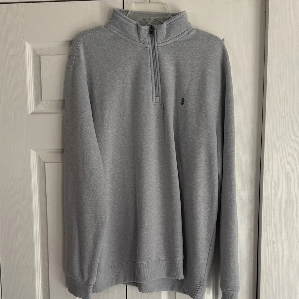 Izod Men's XL Gray Quarter Zip